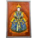 Chinese Ancestral Portrait Reverse Painting