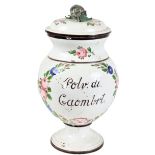 Italian Porcelain Floral Powder Jar