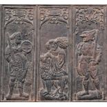 Rare 16th C. French Cast Iron Triptych