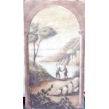 Large Italian Style Hand Painted Fresco