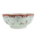 19th C Chinese Export Punch Bowl, As Is