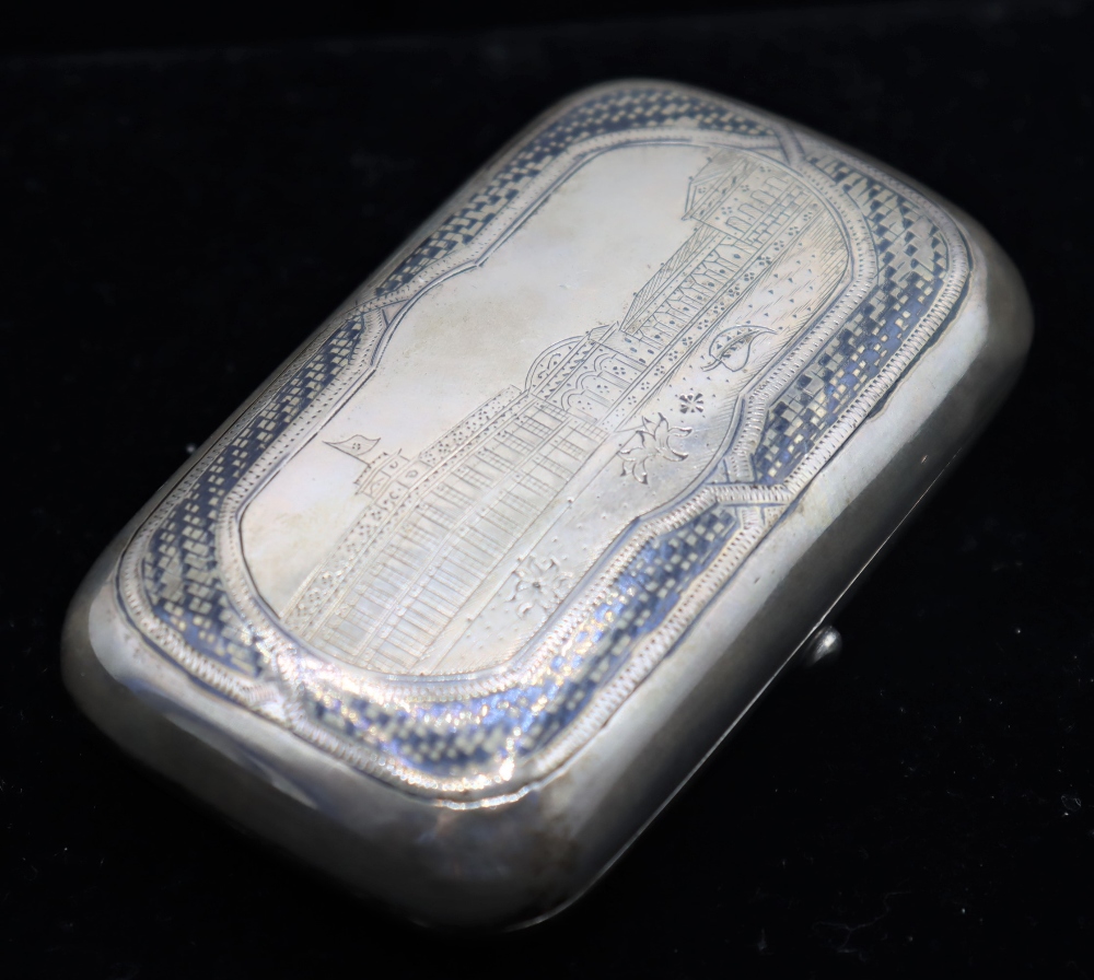 Russian Pre-Revolution Nielo Silver Box "84"