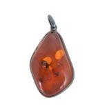 Art Deco Styled Amber Pendant