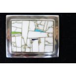 Turquoise Howlite Sterling Silver Belt Buckle