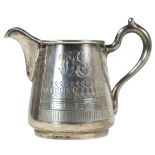 Antique Silver Plated Engraved Creamer