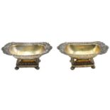 Pair of Footed Silver Dishes Dated 1891