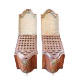 Pair of Antique Serpentine Knife Boxes, 19th C