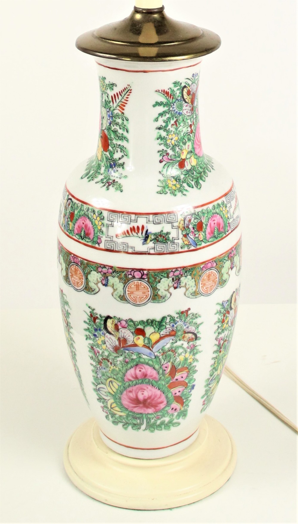 Chinese Hand Painted Lamp - Image 2 of 10
