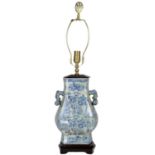 Antique Blue & White Chinese Porcelain Lamp
