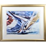 Sailing Lithograph, Signed
