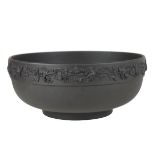 Wedgwood Black Bowl with Embossed Rim