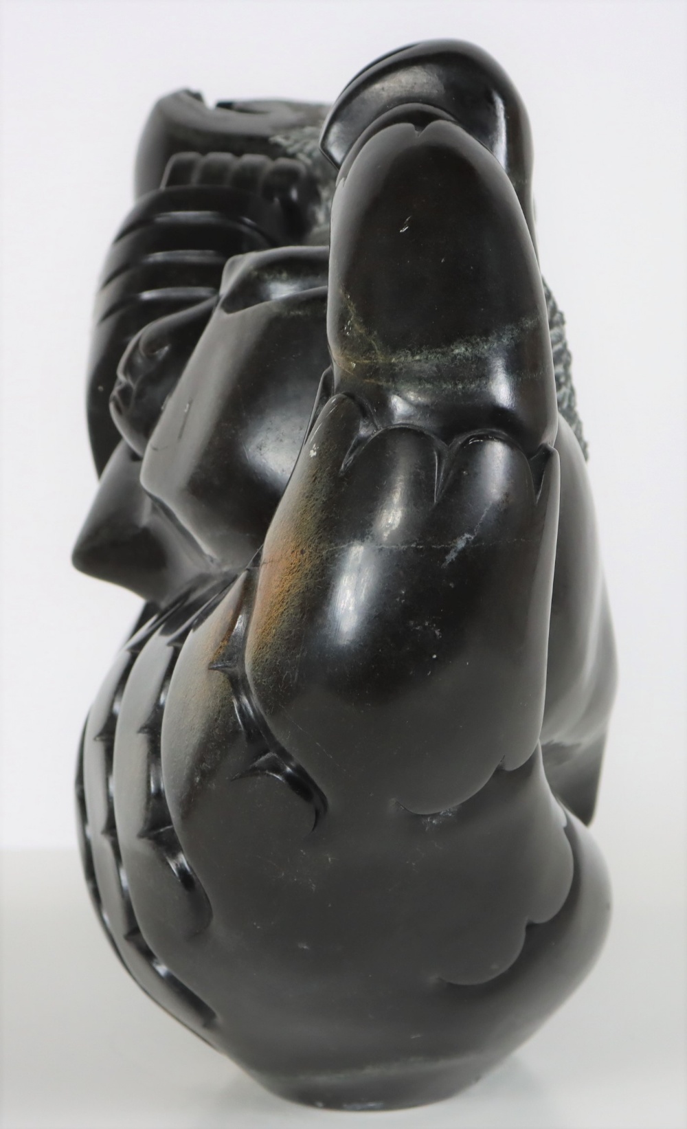 African Stone Statue Signed "K. Ngamu" - Image 10 of 14