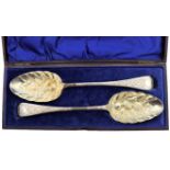 (2) Antique Victorian Silver Plated Spoons