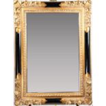 Gilt Ebonized European Style Mirror