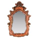 Antique Italian Carved Wood Mirror
