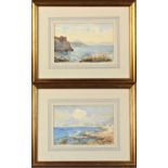 Pair of Early 20th Century Coastal Watercolors