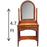 Antique Marquetry Inlay Vanity