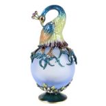 Primrose Murano Collection Peacock Perfume Bottle