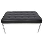 Modern Knoll Barcelona Leather Bench