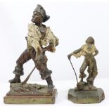(2) Brass Pirate Figure Bookends