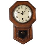 Waterbury Clock Co. Wooden Wall Hanging Clock