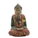 Carved Wooden Buddha Figure