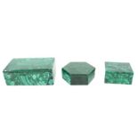 (3) Malachite Boxes