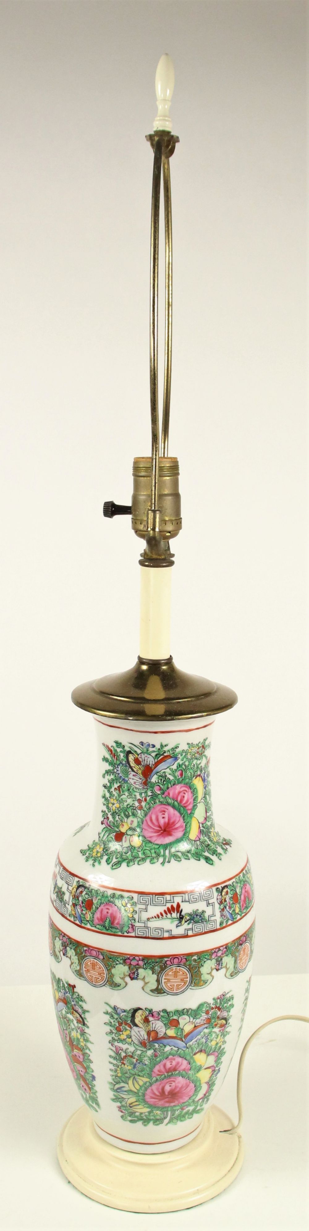 Chinese Hand Painted Lamp - Image 6 of 10