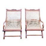 Pair Early Anglo Indian Butlers Chairs