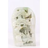 Celadon Jadeite Sculpture with Trees