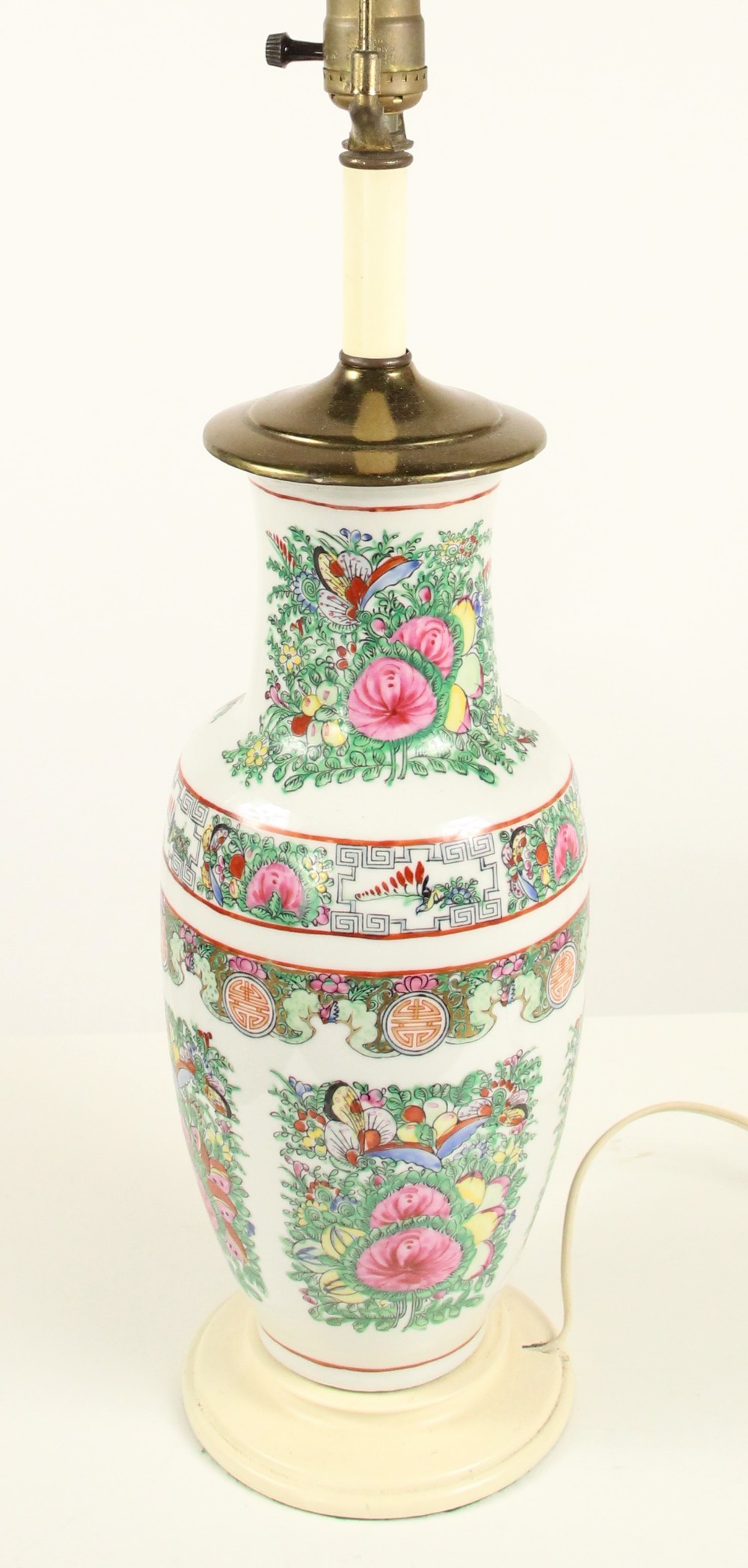 Chinese Hand Painted Lamp - Image 7 of 10