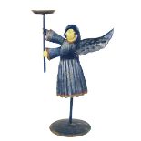 Spanish Colonial Tin Angel Candlestick