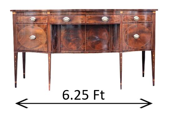 18th C New York State Serpentine-Front Sideboard