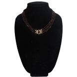 Antique Garnet Multi-Strand Necklace and Pendant