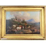 18/19th C European Pastoral Scene, Oil on Canvas