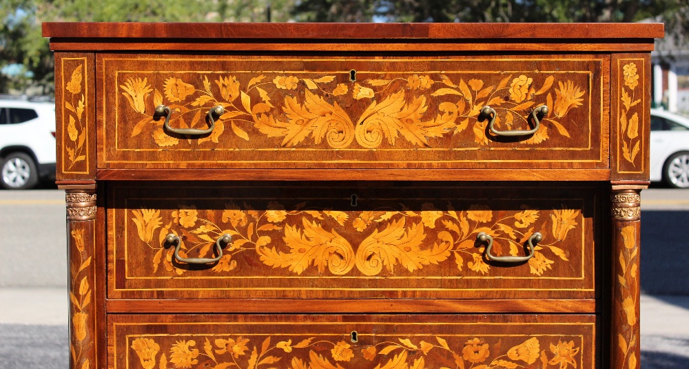 Antique Marquetry High Chest - Image 4 of 17