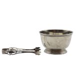 Small Sterling Bowl with Tongs 4.32 Ozt.