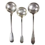 (3) French Christofle Silver Ladles