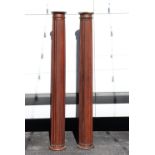 Antique American Carved Fluted Columns