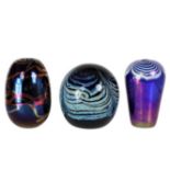 (3) Collection of Small Art Glass Vases