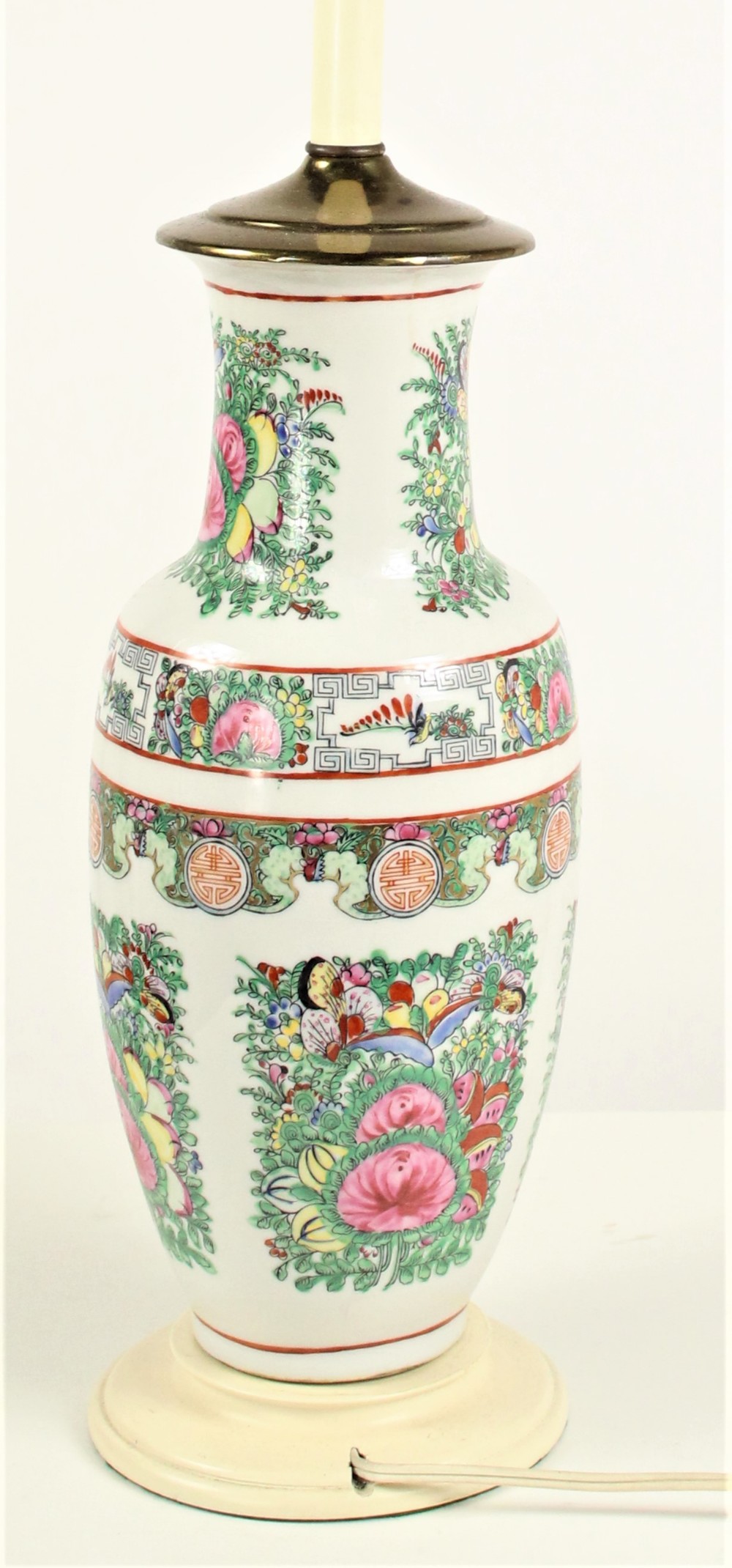 Chinese Hand Painted Lamp - Image 9 of 10
