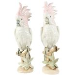 Pair of Royal Dux Porcelain Cockatiel Birds