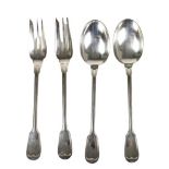 (4) French Christofle Silver Plated Fork & Spoon