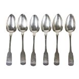 19th C. Isirsh Sterling Spoon Set, 13.9 OZT.