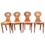(4) Antique Mahogany Regency Chairs w/ Oval Backs
