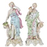 (2) French Signed Porcelain Figures