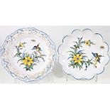 Pair of Lallier a Moustiero Porcelain Plates