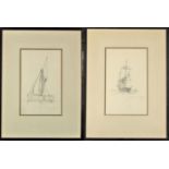 Pair of 1841 Signed Maritime Drawings