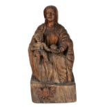 Antique Hand-Carved Madonna & Child