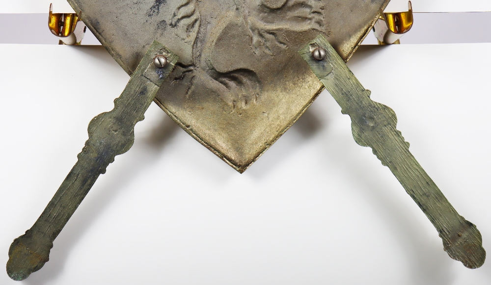 Renaissance Revival Metal Coat of Arms Shield - Image 14 of 14